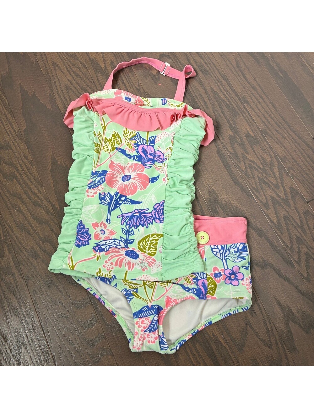 Matilda Jane Floral Tankini Ruffle Girls 8 Top 10 Bottom